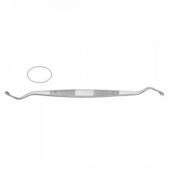 Williger Bone Curette Double Ended - Oval/Oval - Fig. 0/Fig. 0 Stainless Steel, 17 cm - 6 3/4"